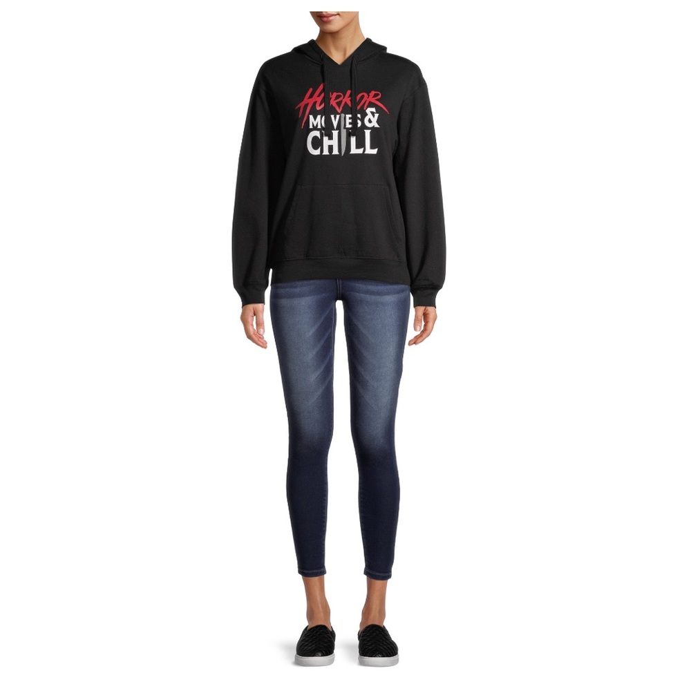 Horror movies & chill Junior Hoodie NWOT - Picture 3 of 4